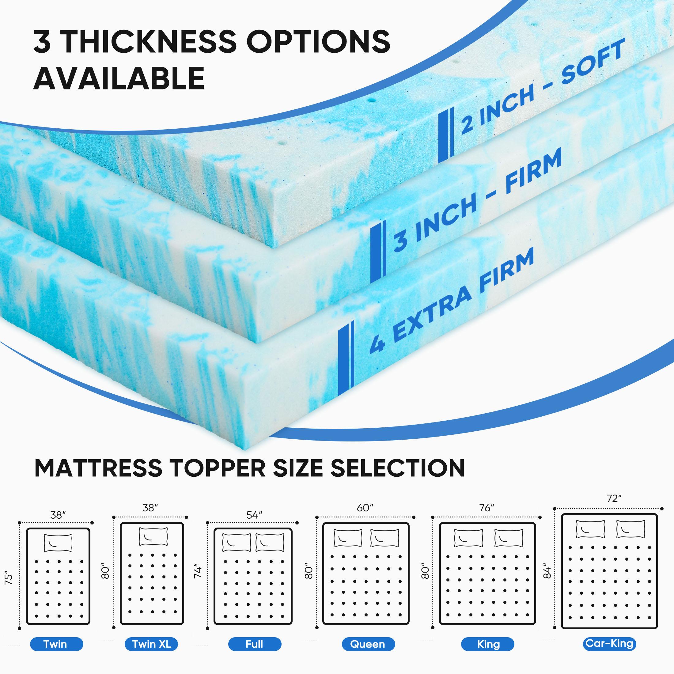 2 inch koelgel swirl memory fo - Memory Foam Topper recensie en prijs