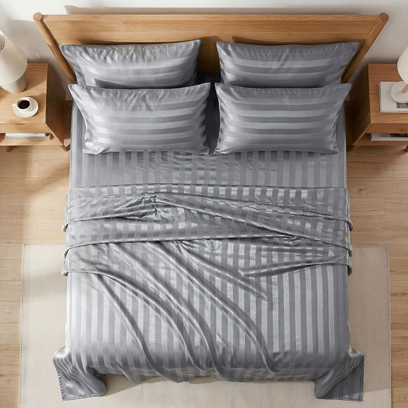 Kreukvrije gestreepte satijnen - Silk Sheet Set recensie en prijs